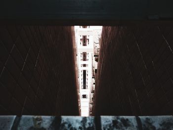 View of building through window