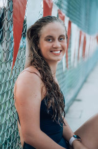 Portrait of smiling young woman