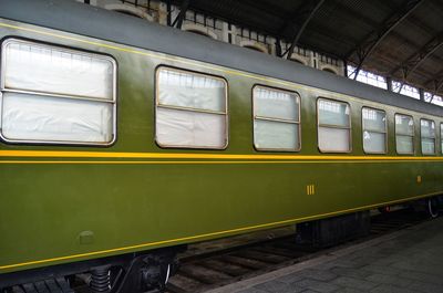 Train at railroad station platform