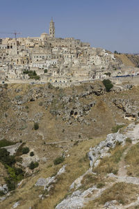 Sceniclandscape surrounding the ancient city of matera, italy