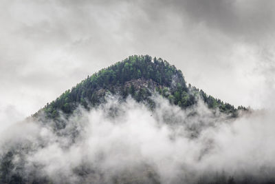 Low angle view of mountain against sky