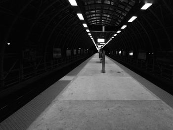 View of railroad station platform