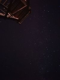 Low angle view of star field at night