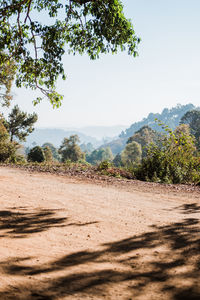 Scenic view of landscape against clear sky