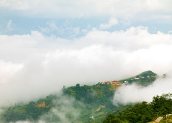 View of sea against cloudy sky