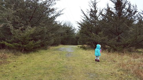 Full length of woman standing on grass
