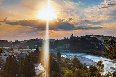 Scenic view of sunset against sky