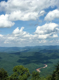 High angle view of landscape against sky