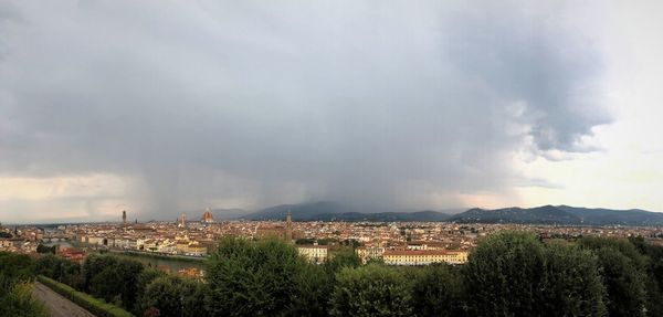 Panoramic view of townscape against sky