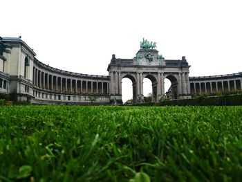 Low angle view of historical building against clear sky