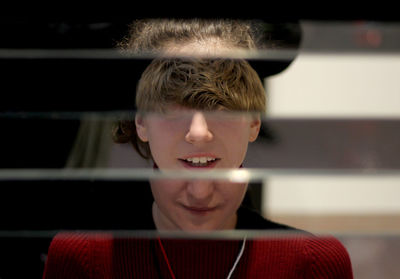 Close-up portrait of boy