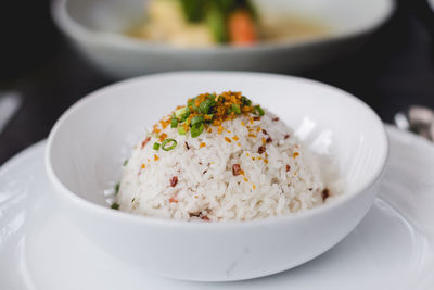 Close-up of rice in bowl