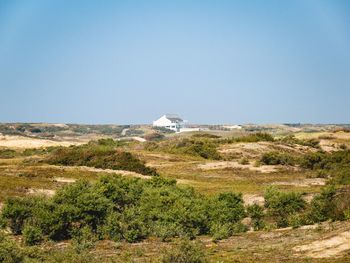 Scenic view of landscape against clear sky