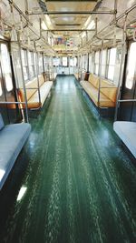 High angle view of empty corridor in building