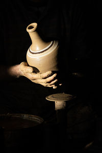 Man working in mud