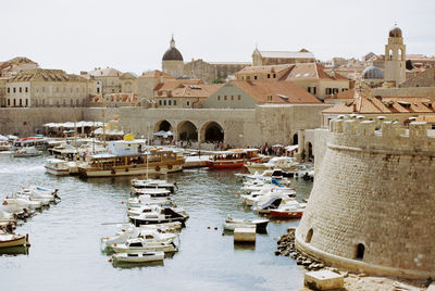 Boats in harbor