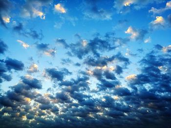 Low angle view of clouds in sky