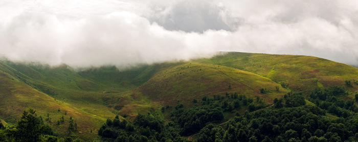 Panoramic view of land against sky