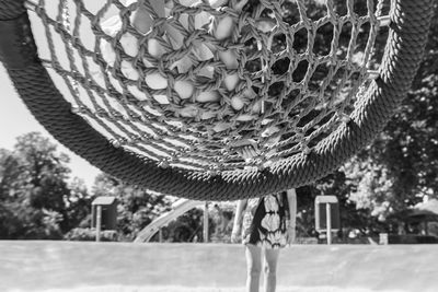 Close-up of woman with ball in basket