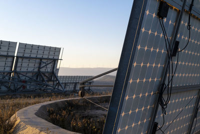 Solar panels in a rural area in spain