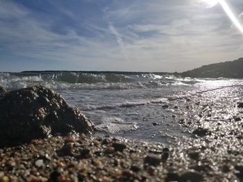 Scenic view of sea against sky