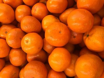 Full frame shot of oranges for sale in market