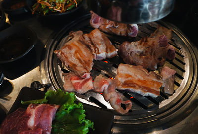 Korean traditional barbecue pork beef