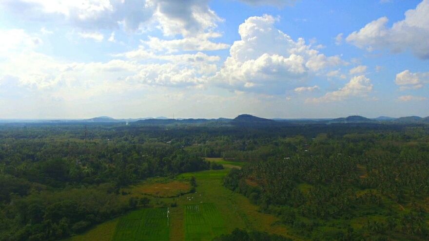 landscape, scenics, beauty in nature, tranquil scene, tranquility, nature, no people, sky, field, agriculture, cloud - sky, outdoors, day, rural scene, growth, tree, mountain