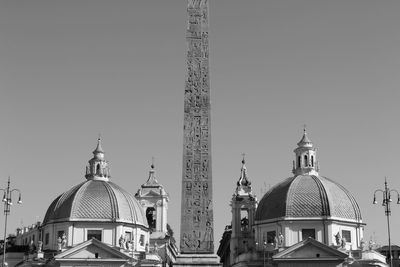 View of cathedral and buildings against clear sky