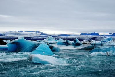 Scenic view of jokulsarlon lagoon