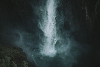 Scenic view of waterfall