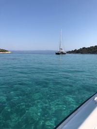 Turquoise waters in sithonia.