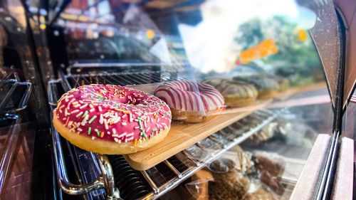 Close-up of ice cream for sale at store