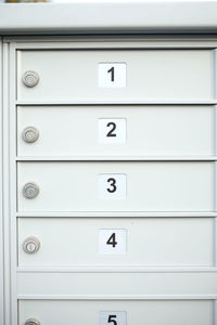 Full frame shot of drawers at home