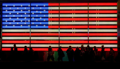 Group of people at night