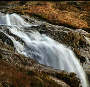 Scenic view of waterfall