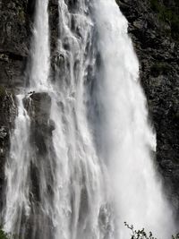 View of waterfall in forest