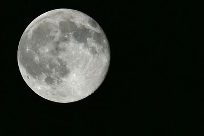 Low angle view of moon in sky
