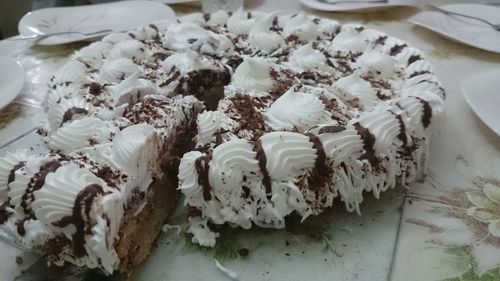 Close-up of food on table