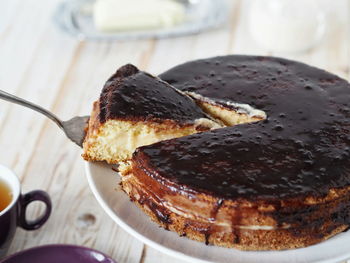 Close-up of cake on plate