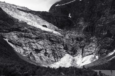 Rock formations in mountains