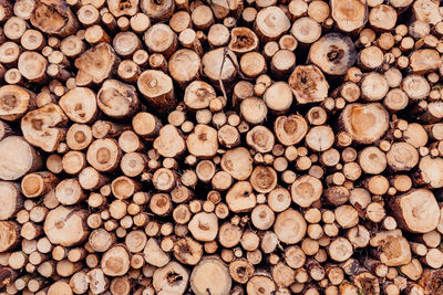 Full frame shot of firewood