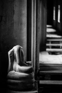 Broken statue in angkor wat temple