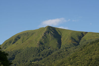 View of the motto della croce mountain located in the capriasca region in the canton of ticino