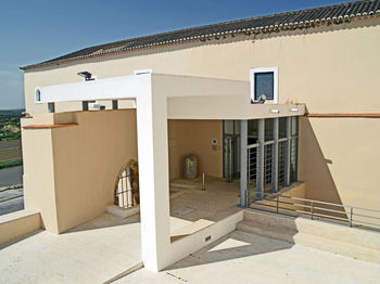 Exterior of building against sky on sunny day