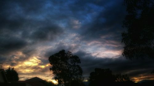 Low angle view of cloudy sky