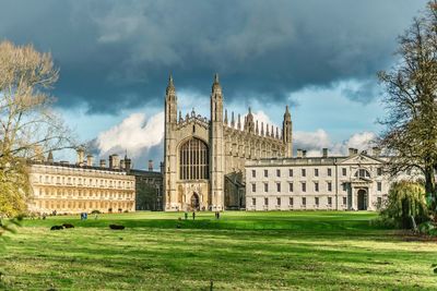 View of castle against cloudy sky