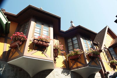 Low angle view of built structure against sky