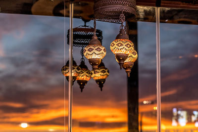 Close-up of illuminated light bulb
