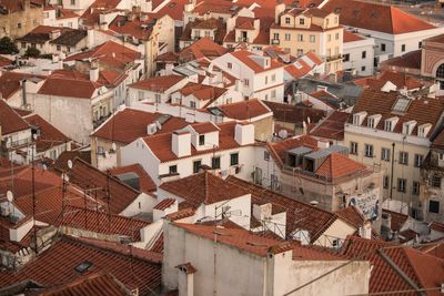 High angle view of townscape